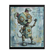 Load image into Gallery viewer, Rolled Poster — Cute Steampunk Robot Dog Print ("Even If Wired Differently")
