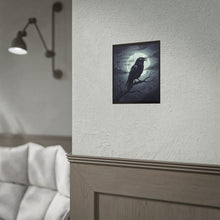 Load image into Gallery viewer, Rolled Poster — Gothic Crow Art Print with Quote: "Love Is a Wild Creature That Heals While It Tears"
