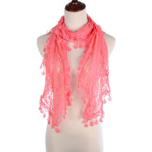 Load image into Gallery viewer, Fashion Lace Tassel Sheer Oblong Lightweight Scarf
