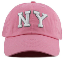 Load image into Gallery viewer, Newhattan 100% Cotton Baseball Caps NY Embroidered
