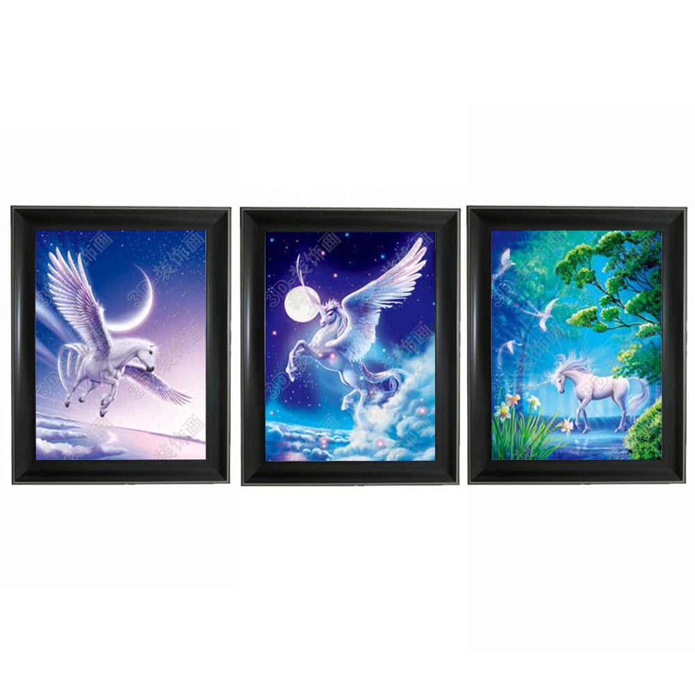 Unicorn 3D Triple Image  (MINIMUM OF 4)