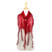 Load image into Gallery viewer, Fashion Lace Tassel Sheer Oblong Lightweight Scarf
