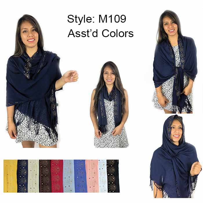 Fashion Rhinestones Lightweight Scarves