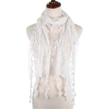 Load image into Gallery viewer, Fashion Lace Tassel Sheer Oblong Lightweight Scarf
