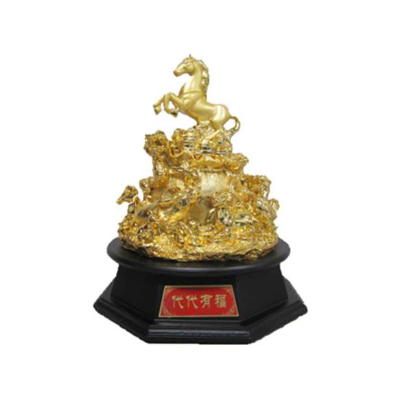 GOLD HORSE W/12 ZODIACS