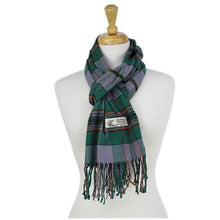 Load image into Gallery viewer, Plaid Cashmere Feel Scarf 12-pack Green/grey
