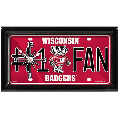 WISCONSIN BADGERS CLOCK
