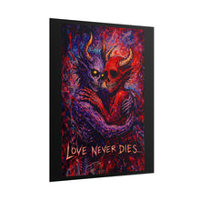 Load image into Gallery viewer, Rolled Poster — 'Love Never Dies' Gothic Demon Embrace Art Print
