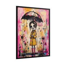 Load image into Gallery viewer, Gothic Raingirl Art Poster — Cute Dark Umbrella Illustration
