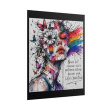 Load image into Gallery viewer, "Your Life's Direction" Pride Art | Fine Line Sketch Large Daisy Eye Poster
