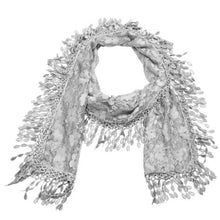 Load image into Gallery viewer, Fashion Lace Tassel Sheer Oblong Lightweight Scarf

