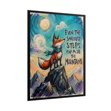 Load image into Gallery viewer, "Even The Smallest Steps Can Move The Mountains" Fox Wall Art | Mountain Print
