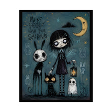 Load image into Gallery viewer, Rolled Poster — Gothic Cute 'Make Peace With Your Shadows' Art Print
