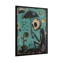 Load image into Gallery viewer, Gothic Skeleton Art Poster – “Life Gets Heavy But So Do You Keep Going” Rolled Wall Print
