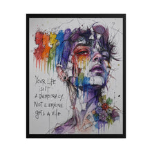 Load image into Gallery viewer, "Get Out While You Can" Pride Wall Art | Fine Line Sketch Warning Poster
