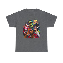 Load image into Gallery viewer, Retro Horror Movie Crew Graphic Tee — Vintage Monsters &amp; Icons T-Shirt
