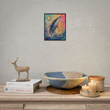 Load image into Gallery viewer, Breaching for Strength Humpback Whale Crayon Art

