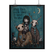 Load image into Gallery viewer, The Forest Keeps Strange Company — Gothic Storybook Poster
