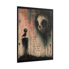 Load image into Gallery viewer, Rolled Poster — Dark Surreal Art Print “They Look At You Like You’re The Problem, Not The Puzzle”
