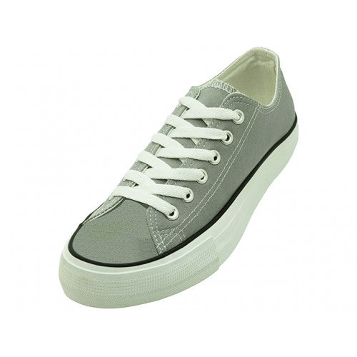 Wholesale Men's Basketball Canvas Lace-Up (*Gray Color）