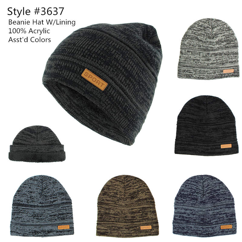12-pack Wholesale Beanie Hat Winter Knit Hat #3637