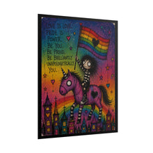 Load image into Gallery viewer, "Brilliantly Unapologetically You" Pride Art | Whimsical Unicorn Rider Poster
