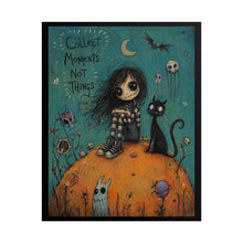 Load image into Gallery viewer, Collect Moments, Not Things — Gothic Inspirational Pumpkin Poster

