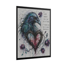 Load image into Gallery viewer, "It Teaches You How To Bleed Beautifully" Wall Art | Raven &amp; Heart Print
