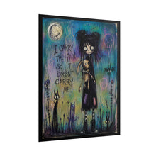 Load image into Gallery viewer, I Carry the Pain So It Doesn’t Carry Me Rolled Poster — Gothic Emotional Fantasy Wall Art
