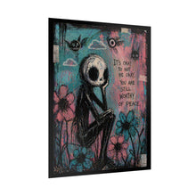 Load image into Gallery viewer, Rolled Poster – “It’s Okay to Not Be Okay” Inspirational Skull Art Print
