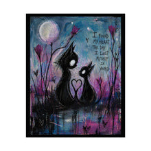 Load image into Gallery viewer, Rolled Poster – Romantic Foxes Art Print with “I Found My Heart the Day I Lost Myself in Yours” Quote
