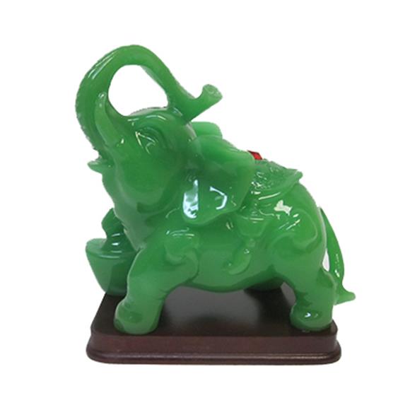 GREEN ELEPHANT W/ BASE