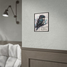 Load image into Gallery viewer, Rolled Poster - Watercolor Blue Bird with Quote “The Storms We Endure Don’t Break Us They Reveal Us” — Motivational Wall Art
