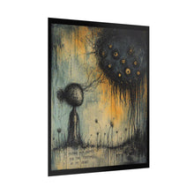 Load image into Gallery viewer, Surreal Night Whispers Poster — Moody Art Print with Eye Cloud
