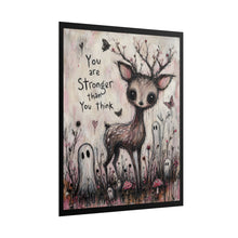 Load image into Gallery viewer, "You Are Stronger Than You Think" Deer Wall Art | Whimsical Ghost Print
