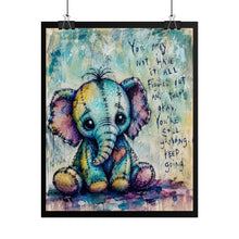 Load image into Gallery viewer, Cute Patchwork Elephant &amp; Owl Canvas Posters with Motivational Quotes for Nursery, Kids Room, or Playroom
