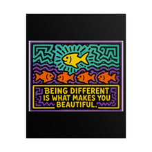 Load image into Gallery viewer, Different Fish Shine Brightest Rolled Poster — Playful Retro Pop Art Wall Art
