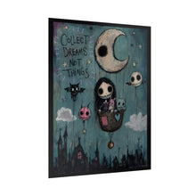 Load image into Gallery viewer, “Dream Collector” Creepy Cute Goth Girl Wall Art
