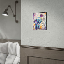 Load image into Gallery viewer, Inspirational Baby Elephant Rolled Poster – "You Are Stronger Than You Think" Nursery Art
