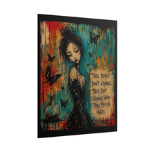 Load image into Gallery viewer, "Toxic People Don't Change" Gothic Woman Wall Art | Butterfly Portrait Print
