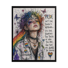Load image into Gallery viewer, "Honoring The Truth" Pride Art | Denim Jacket Sketch Portrait Poster

