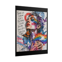 Load image into Gallery viewer, "Life's Direction" Pride Wall Art | Fine Line Sketch Crescent Moon Poster
