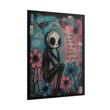 Load image into Gallery viewer, Rolled Poster – “It’s Okay to Not Be Okay” Inspirational Skull Art Print
