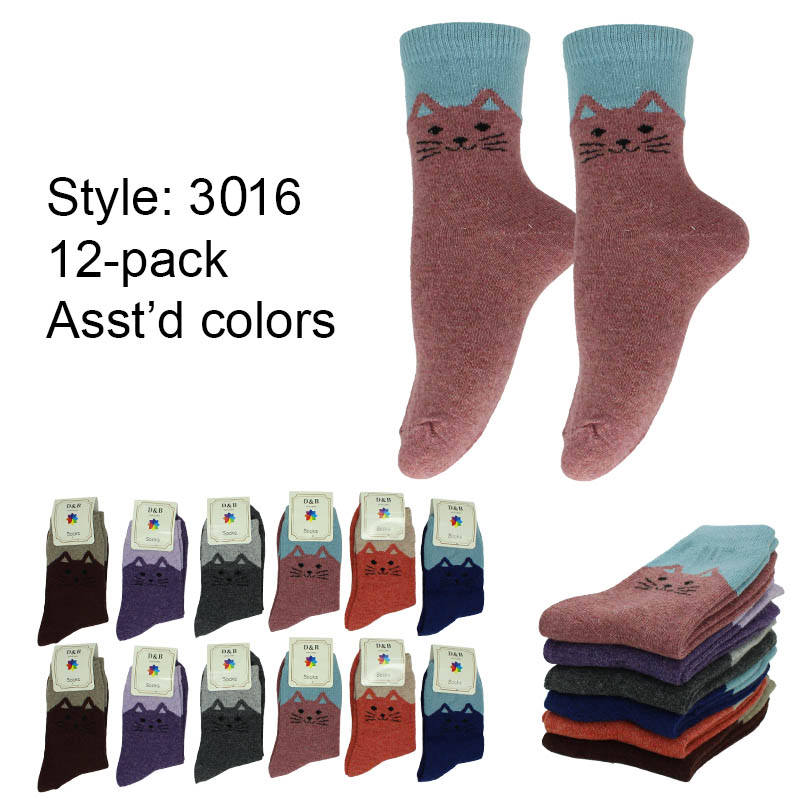 12pack Women's Socks Wool Blend Warm Crew Women Socks
