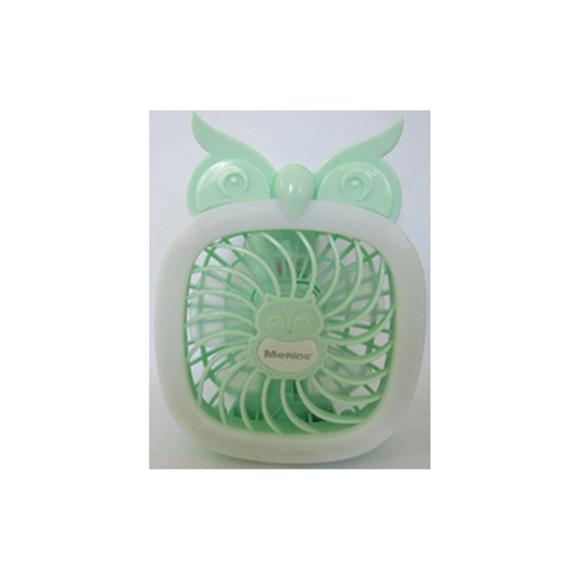 GREEN FOLDABLE OWL FAN (RECHARGEABLE)