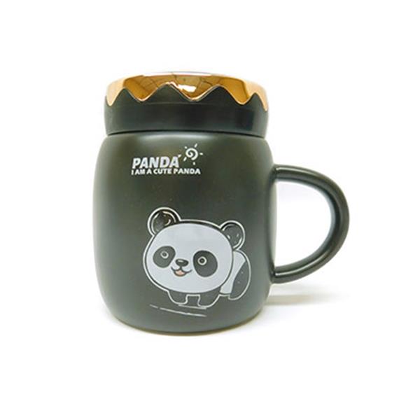 CERAMIC PANDA CUP W/SCREW OFF LID