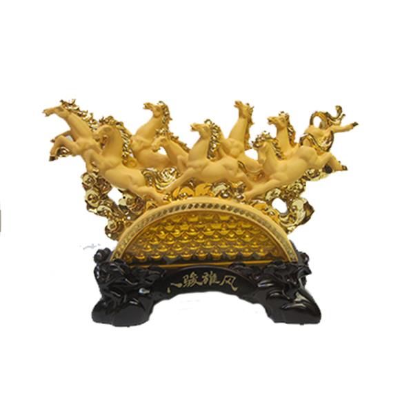 8 GOLD RUNNING HORSES