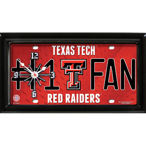 TEXAS TECH RED RAIDERS CLOCK