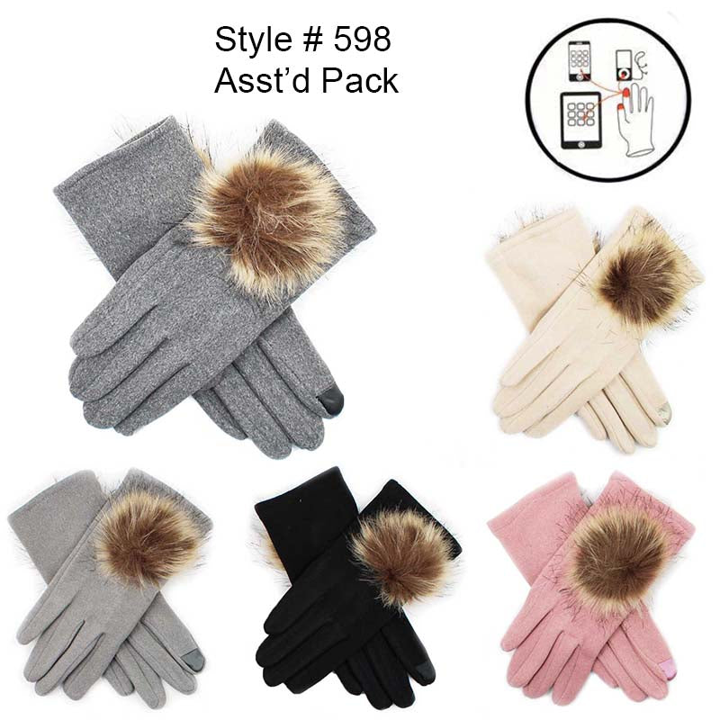 12-pack Wholesale Women's Winter Texting Gloves Touch Screen