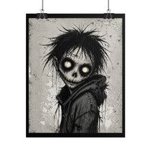 Load image into Gallery viewer, Horror Skull Boy Poster — Dark Gothic Rolled Art Print for Halloween Decor
